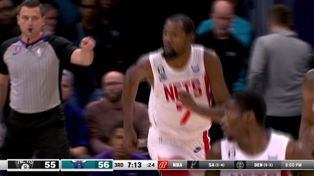 【2022年11月06日 篮网vs黄蜂集锦】一个加速撕裂整道防线 杜兰特超快第一步拉杆得手