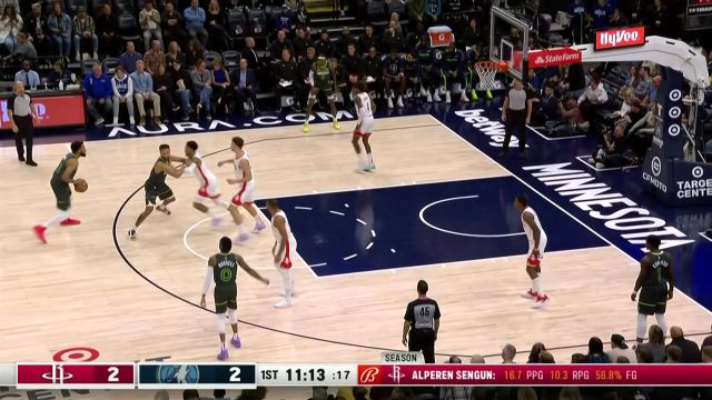 【2022年11月06日 火箭vs森林狼集锦】强势启动长驱直入 唐斯大马金刀突破挑篮打进