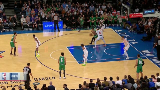 【2022年11月06日 凯尔特人vs尼克斯集锦】手感火热！塔图姆携手布朗连轰两记三分完美开局