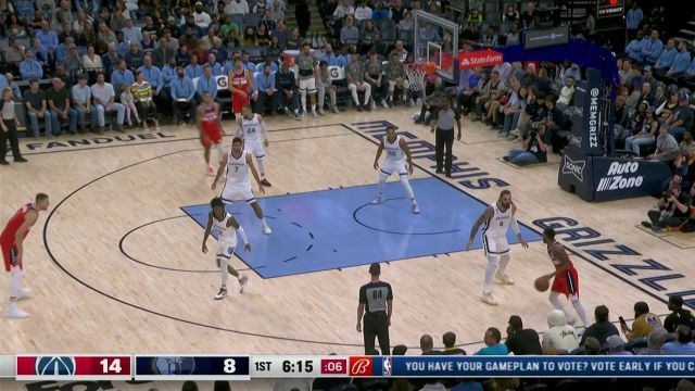 【2022年11月07日 奇才vs灰熊集锦】弹道无需修正 库兹马张手三分一箭穿心