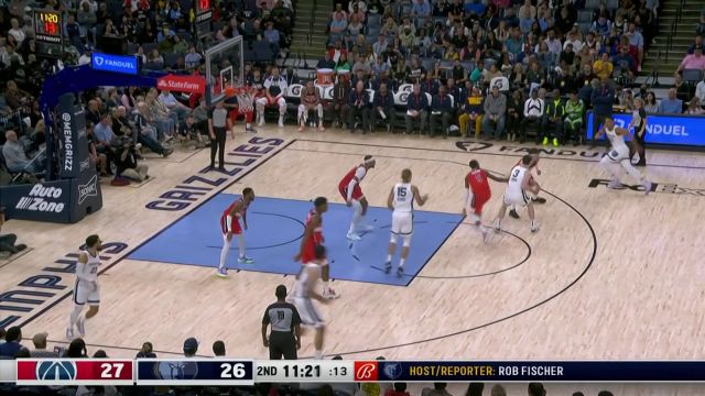 【2022年11月07日 奇才vs灰熊集锦】贝恩假突真传声东击西 克拉克接球上篮打成2+1