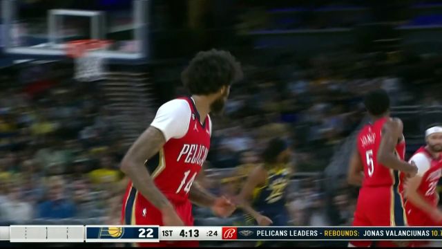 【2022年11月08日 鹈鹕vs步行者集锦】手感爆棚 英格拉姆外线开炮连投连中