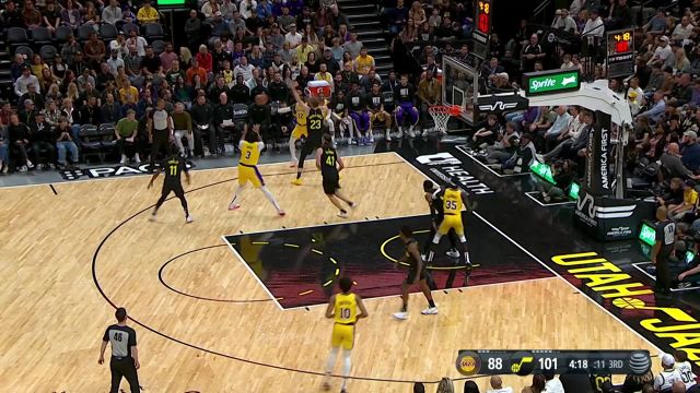 【2022年11月08日 湖人vs爵士集锦】主场观众沸腾！奥利尼克劈头盖脸封盖浓眉