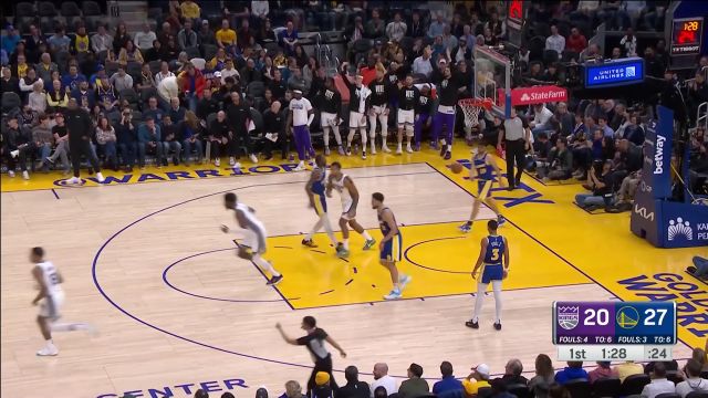 【2022年11月08日 国王vs勇士集锦】连中3元！蒙克弹无虚发连中3记三分