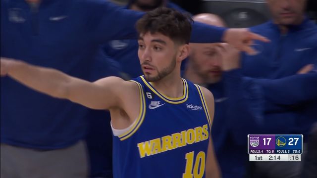 【2022年11月08日 国王vs勇士集锦】5中5给换下去了？库里怒吼爆粗口宣泄不满