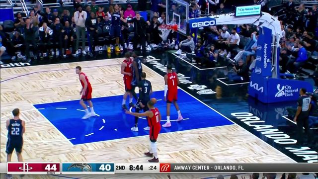 【2022年11月08日 火箭vs魔术集锦】球往天上扔卷起人来疯！班巴连续起飞上演空接虐筐