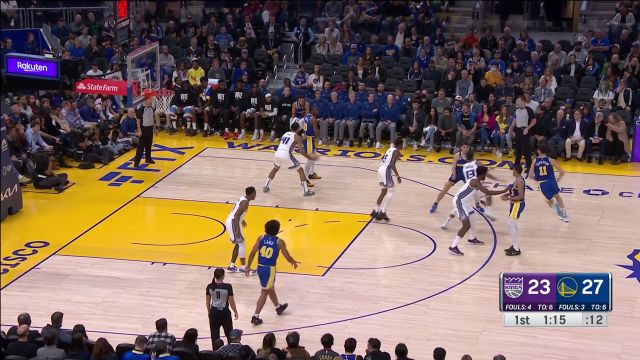 【2022年11月08日 国王vs勇士集锦】节奏变化炉火纯青 库明加晃飞防守暴扣得手