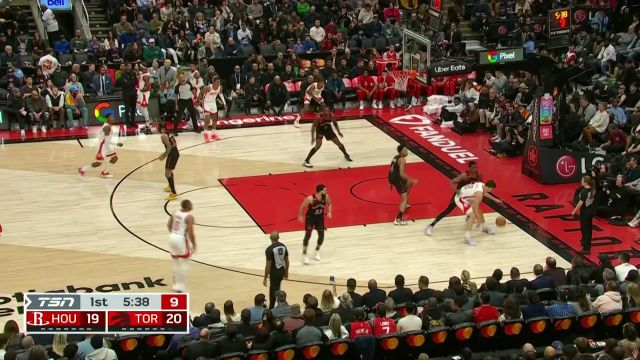 【2022年11月10日 火箭vs猛龙集锦】申京冲击篮下 左手上篮完成2+1