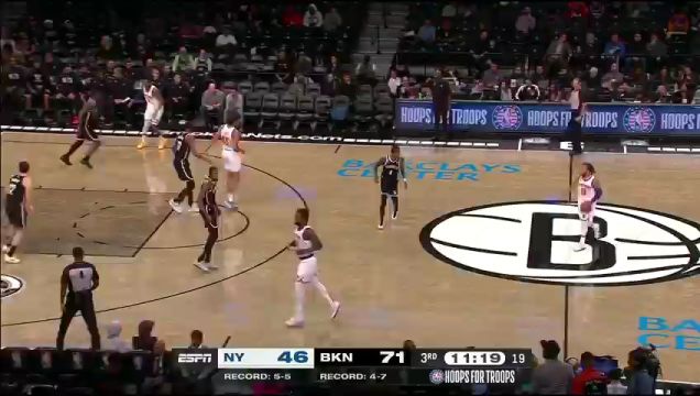 【2022年11月10日】NBA常规赛：尼克斯vs篮网第3节英文原声回放