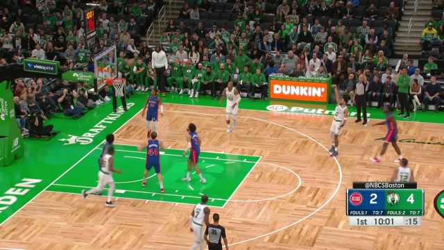 【2022年11月10日 活塞vs凯尔特人集锦】手上燃烧着火焰！塔图姆空位三分果断发炮