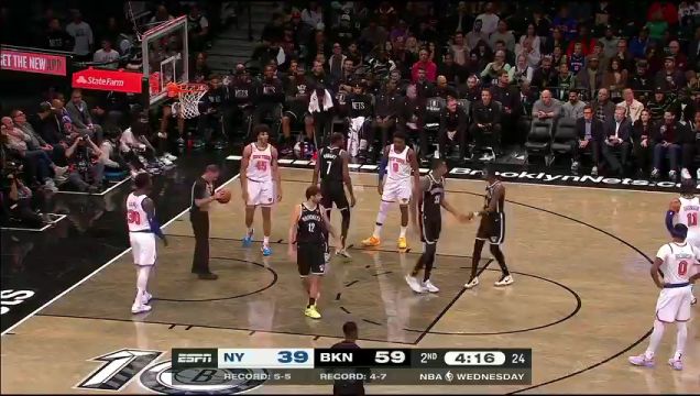 【2022年11月10日】NBA常规赛：尼克斯vs篮网第2节英文原声回放