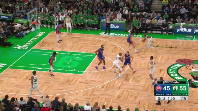 【2022年11月10日 活塞vs凯尔特人集锦】一道白光呼啸而过 杰伦布朗单臂劈扣力拔山兮