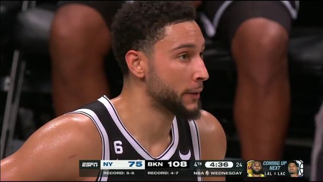 【2022年11月10日】NBA常规赛：尼克斯vs篮网第4节英文原声回放