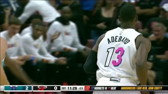 【2022年11月13日 黄蜂vs热火集锦】内线翻江倒海！阿德巴约旱地拔葱暴扣得手