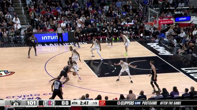 【2022年11月13日 篮网vs快船集锦】以后叫我四爷！克拉克斯顿将乔治扣篮连通翻盘希望生生按拦下