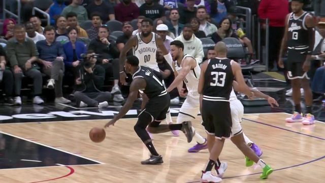 【2022年11月13日 篮网vs快船集锦】突然接管比赛！杜兰特节末连得五分+盖帽制霸攻防