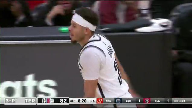 【2022年11月13日】NBA常规赛：篮网vs快船第4节英文原声回放