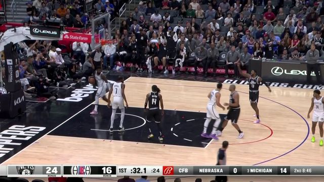 【2022年11月13日 篮网vs快船集锦】别慌 问题不大！沃尔被盖帽后三分招回场子