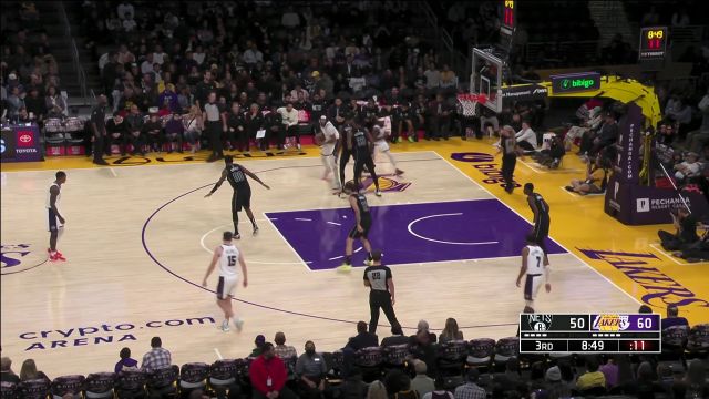 【2022年11月14日 篮网vs湖人集锦】无解进攻轻松拿捏 浓眉中距离干拔手起刀落