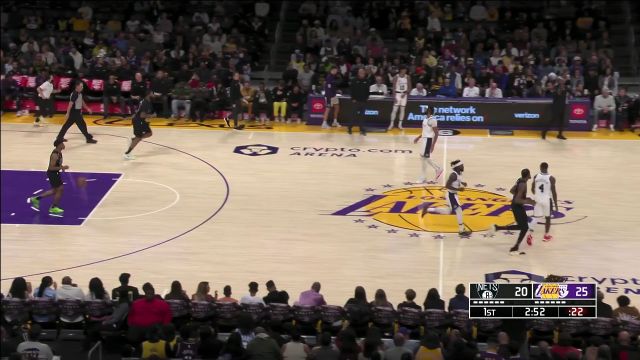 【2022年11月14日 篮网vs湖人集锦】自信出手稳稳命中 威少底角三分甩狙正中靶心