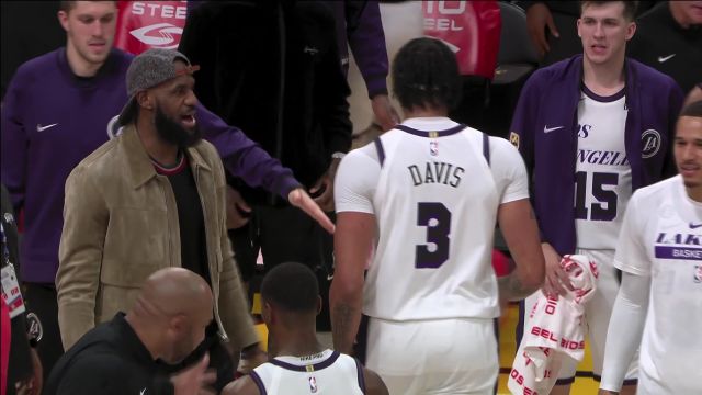 【2022年11月14日 篮网vs湖人集锦】内线无人能敌 浓眉擎天架海上演双臂暴力补扣