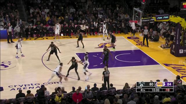 【2022年11月14日 篮网vs湖人集锦】深入敌阵 威少引开敌军防守助布朗命中三分