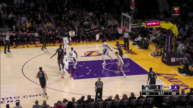 【2022年11月14日 篮网vs湖人集锦】袁弘评价贝弗利防守 对于杜兰特严防死守