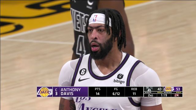 【2022年11月14日】篮网vs湖人第2节中文解说回放