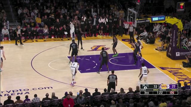 【2022年11月14日 篮网vs湖人集锦】手感完全拦不住 浓眉架炮干拔迎射杜兰特