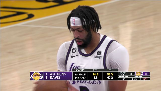 【2022年11月14日】篮网vs湖人第1节中文解说回放