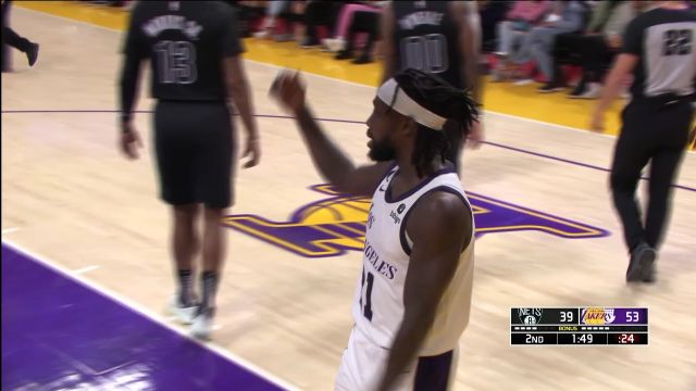 【2022年11月14日 篮网vs湖人集锦】空切进场直杀腹地 浓眉妙传贝弗利上篮打成2+1