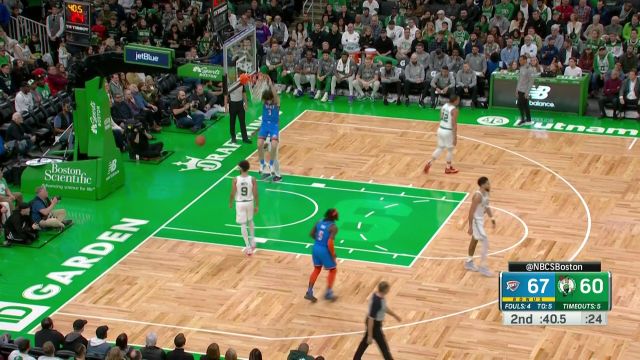 【2022年11月15日 雷霆vs凯尔特人集锦】威廉姆斯眼疾手快击地妙传 吉迪接球顺势起飞暴扣炸筐