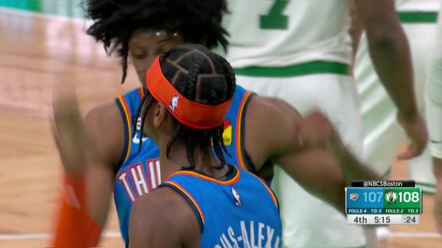 【2022年11月15日 雷霆vs凯尔特人集锦】一人扛起半边天！亚历山大见缝插针强硬上篮打成2+1