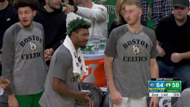 【2022年11月15日 雷霆vs凯尔特人集锦】吉迪离奇底线发球失误 绿军众将笑喷了