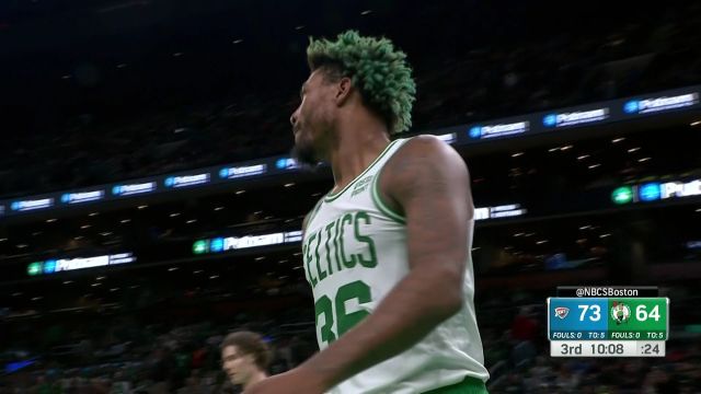 【2022年11月15日 雷霆vs凯尔特人集锦】全凭个人能力！斯马特篮下自抛自抢强硬打进