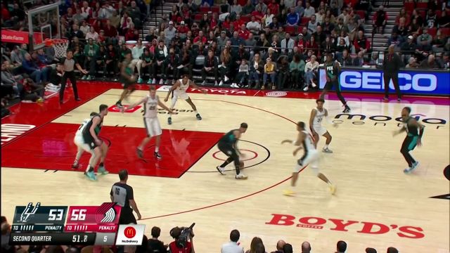 【2022年11月16日 马刺vs开拓者集锦】拿了利拉德的技能包 格兰特接连命中两记三分