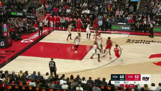 【2022年11月17日 热火vs猛龙集锦】神兵天降！阿奴诺比旱地拔葱单臂补扣送惊喜