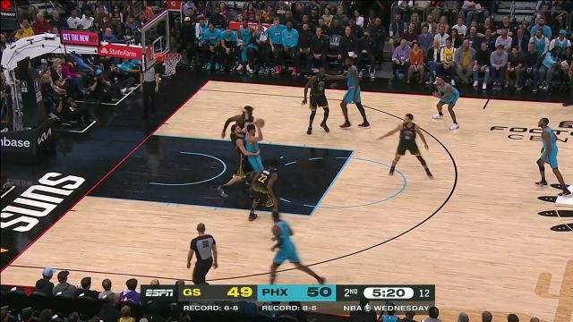 【2022年11月17日 勇士vs太阳集锦】越打越来劲！布克低位背打克莱梦幻脚步低手上篮打进