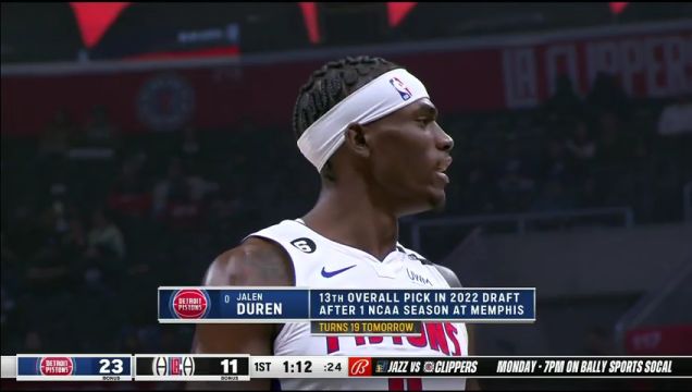 【2022年11月18日】活塞vs快船第1节中文解说回放