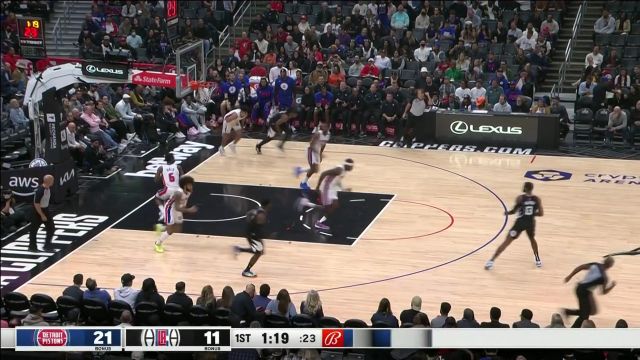 【2022年11月18日 活塞vs快船集锦】空接不成自己也能扣！杜伦自投自抢单手重扣