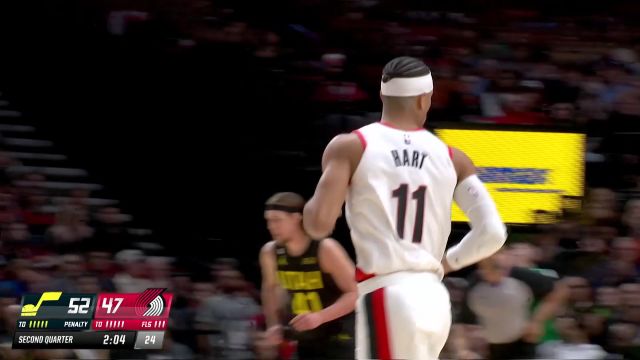 【2022年11月20日 爵士vs开拓者集锦】努尔基奇眼观六路送妙传 哈特轻松吃饼顺势上篮