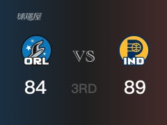 三节比分，步行者89-84领先魔术，哈利伯顿17分