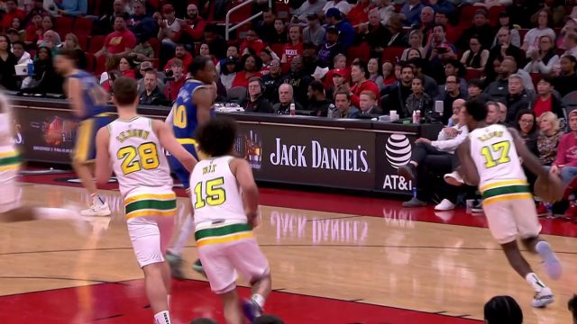 【2022年11月21日 勇士vs火箭集锦】你俩不去参加扣篮大赛实在可惜！马丁库明加互送精彩炸裂暴扣