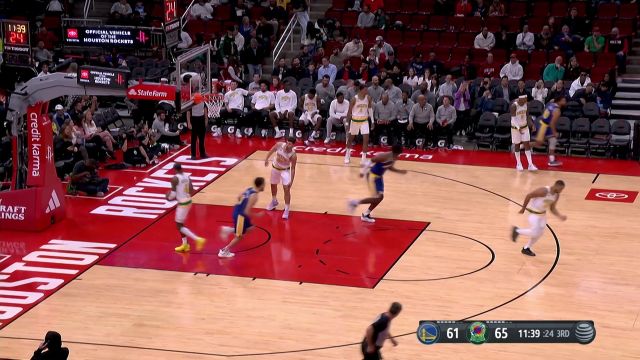 【2022年11月21日 勇士vs火箭集锦】阿花抡完阿水抡！库里手起刀落三分命中