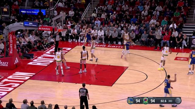 【2022年11月21日 勇士vs火箭集锦】上场就是干这个的！汤普森佛光普照干拔三分命中