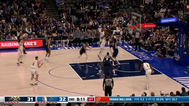 【2022年11月21日 掘金vs独行侠集锦】布洛克接球甩狙三分命中 里德转身后仰中投轻松得手