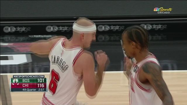 【2022年11月22日 凯尔特人vs公牛集锦】到哪里都是福将！德罗赞妙传卡鲁索接球上篮杀死比赛