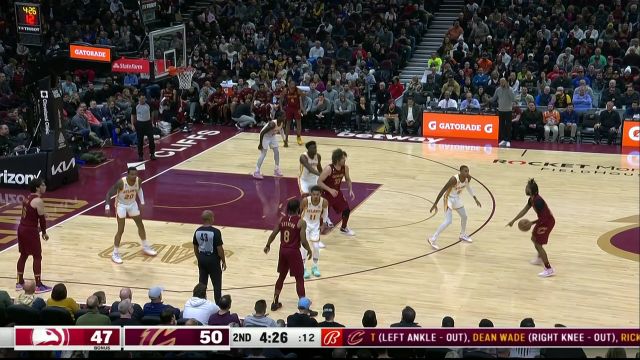 【2022年11月22日】NBA常规赛：老鹰vs骑士第2节英文原声回放