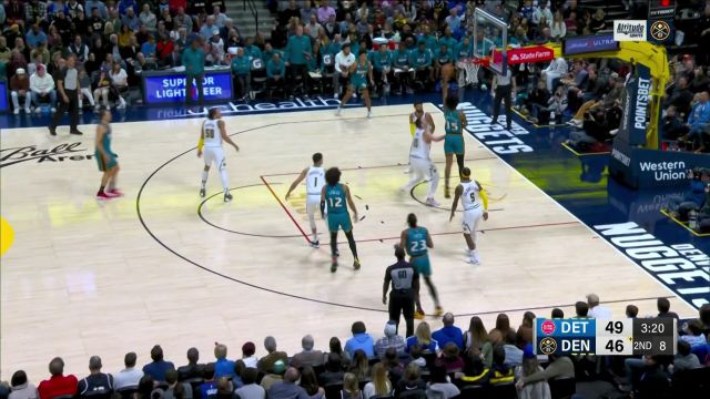 【2022年11月23日 活塞vs掘金集锦】击地传球给得恰到好处 博格丹诺维奇成功喂饼巴格利