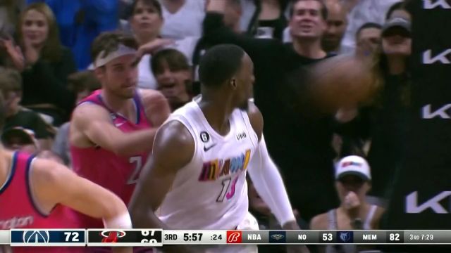 【2022年11月26日 奇才vs热火集锦】本场最佳配合！希罗头顶长传阿德巴约空接战斧劈扣